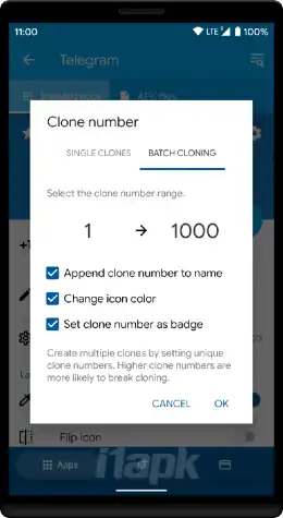 Batch cloner app for Android