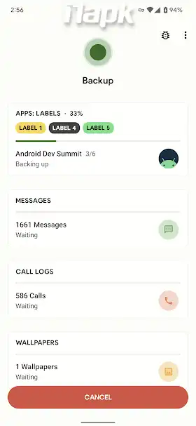 backup call logs, sms, wallpapers and more