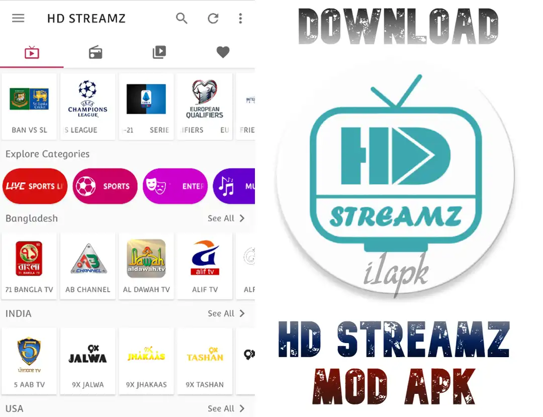 Download HD Streamz Mod apk