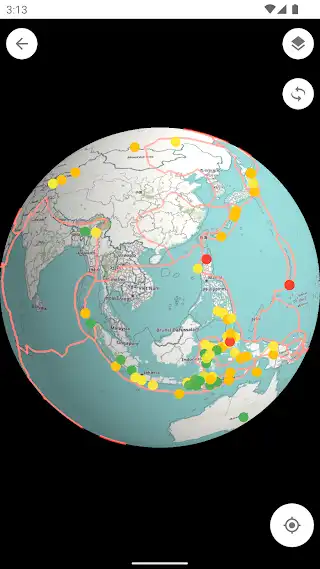 Track worldwide earthquake