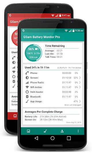 Battery health monitoring app for Android