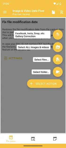 Image Date Fixer app for Android