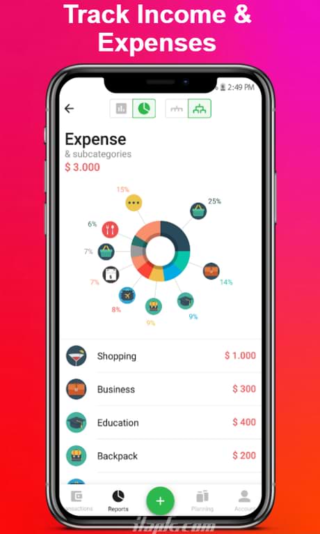 Money Lover Track income Expenses